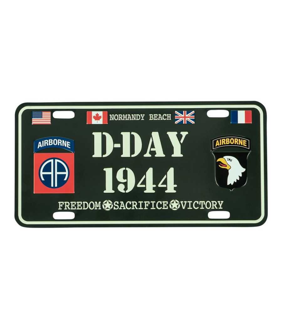 Plaque d’immatriculation D-DAY Normandy Beach en aluminium