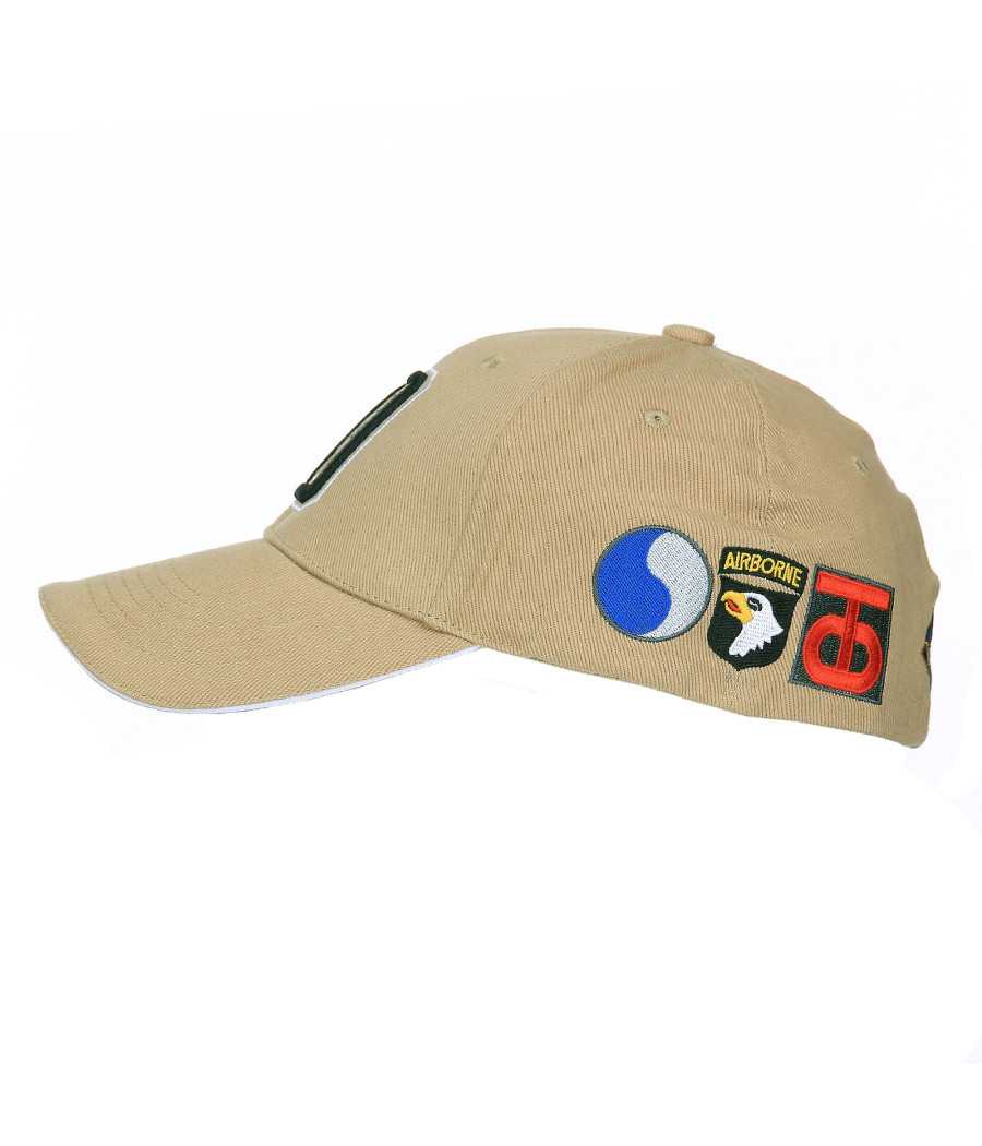 Vue latérale de la casquette baseball Airborne coyote