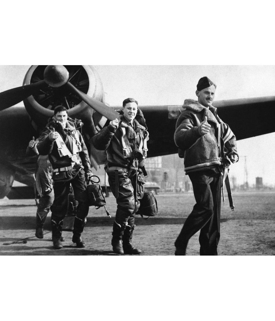 Blouson RAF cuir avec col fourré photo 1940