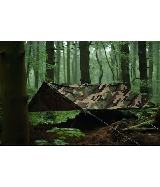 Bâche camouflage Ripstop OPEX 2x3 m pour bivouac
