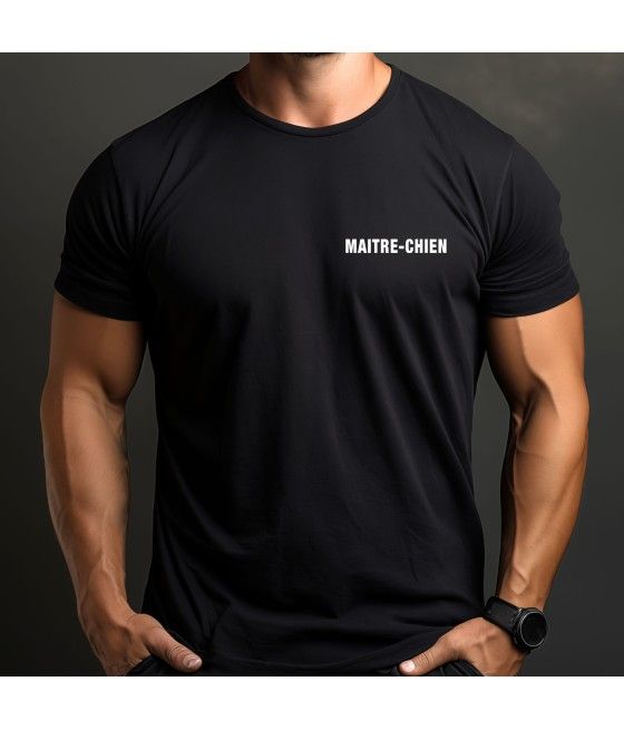 TEE SHIRT MAITRE CHIEN NOIR