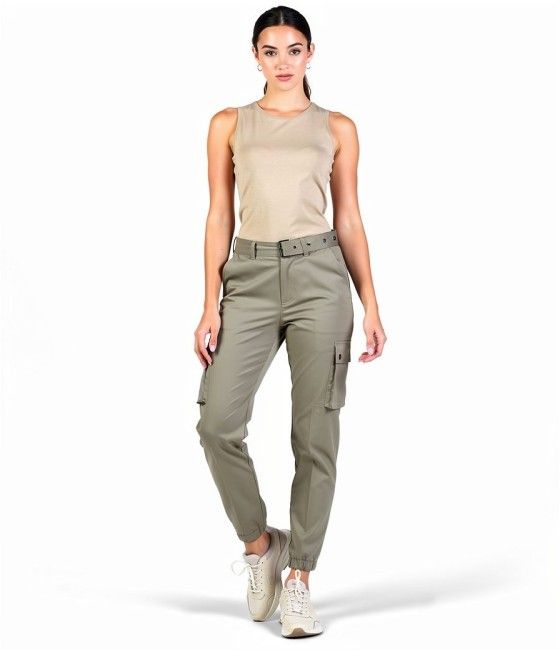 PANTALON MILITAIRE FEMME KAKI