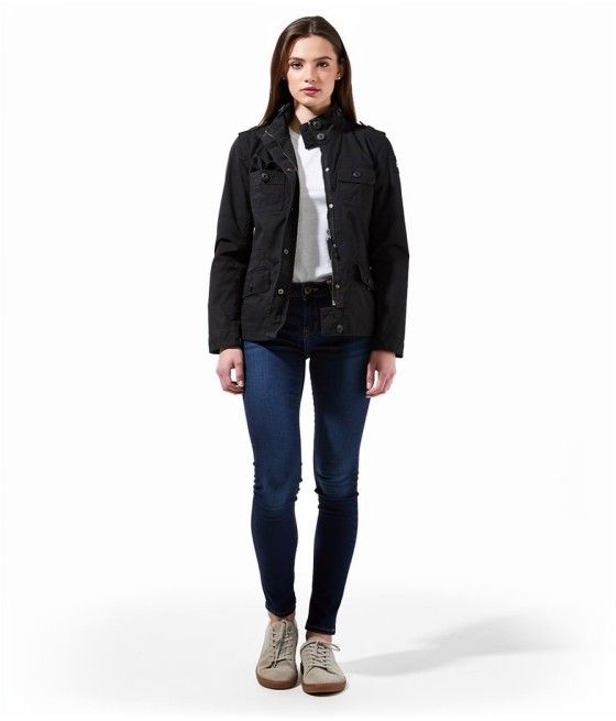 VESTE BRITANNIA FEMME NOIR