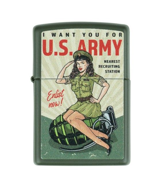 BRIQUET ZIPPO US ARMY ENLIST PIN UP