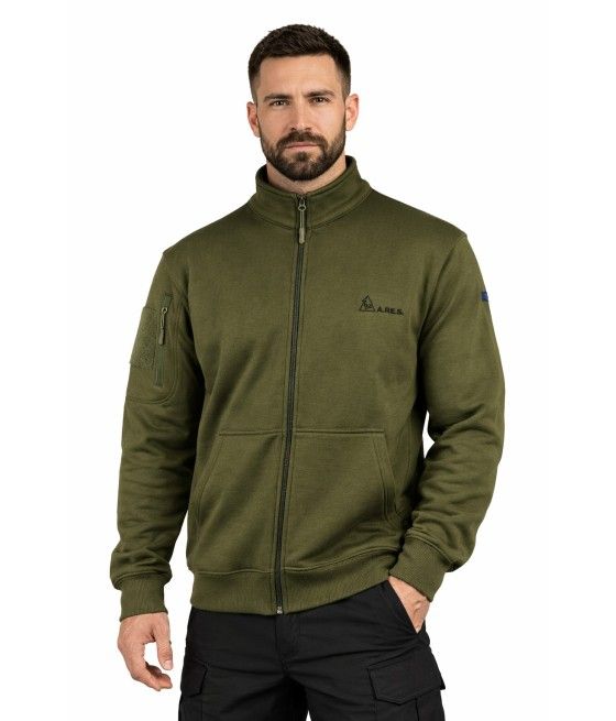 SWEAT SHIRT ZIPPÉ KAKI...