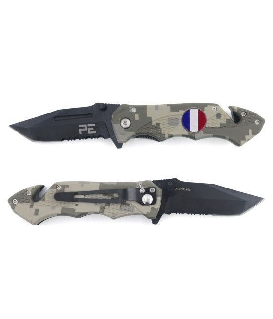 COUTEAU SURVIVAL BLEU BLANC...