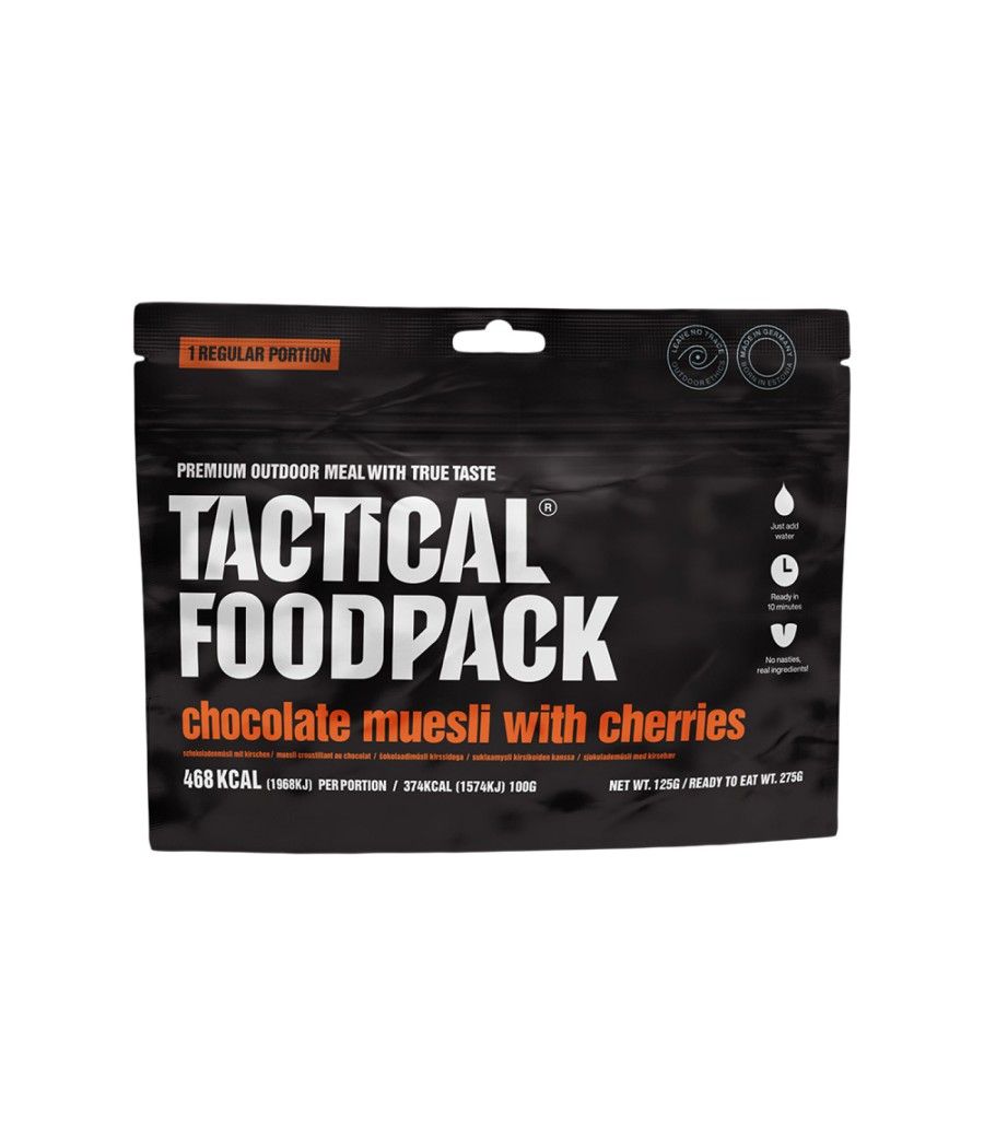 Petit déjeuner Tactical Foodpack muesli chocolat cerises ration de survie outdoor