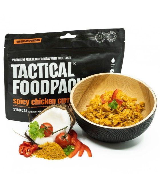 Tactical Foodpack poulet curry épicé repas lyophilisé randonnée