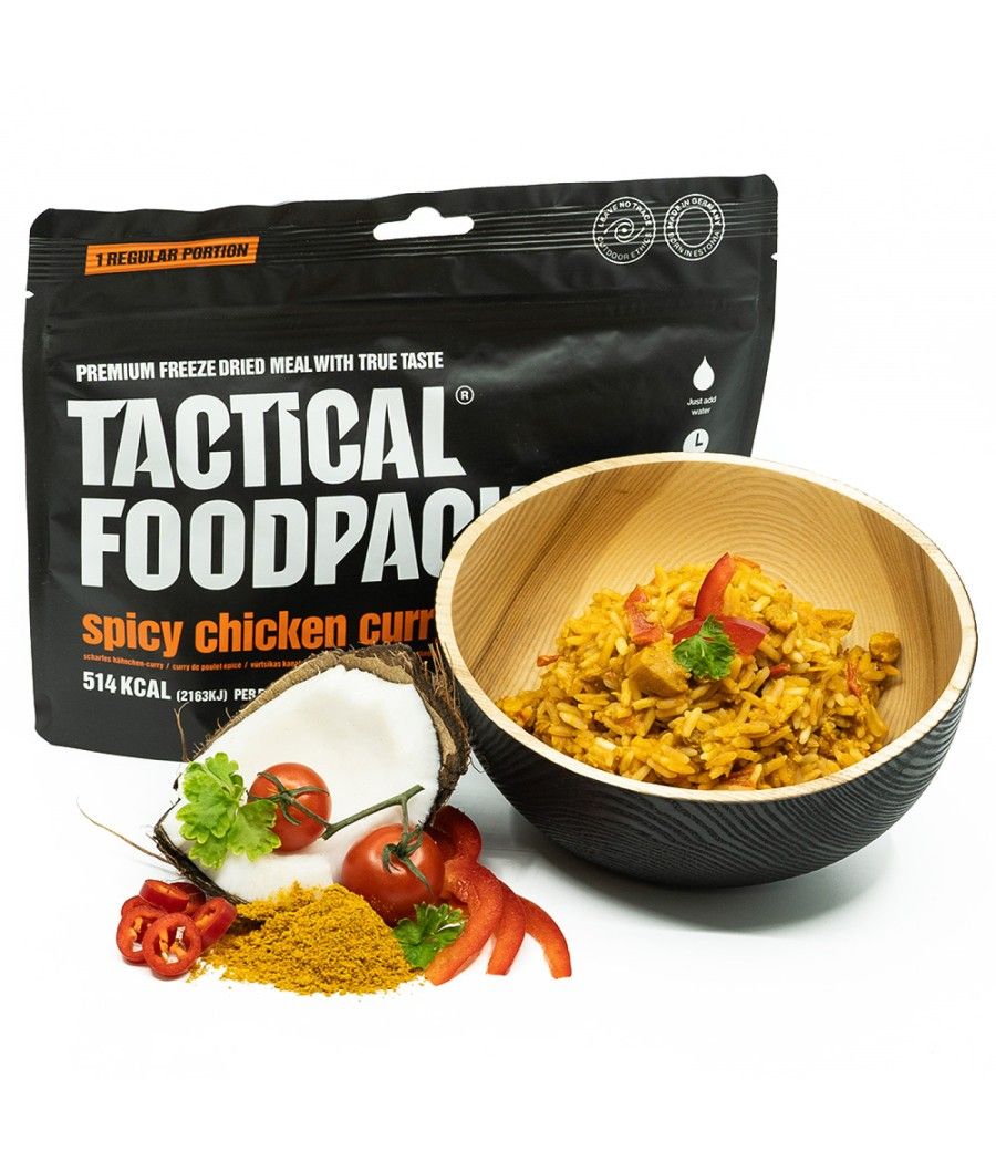 Tactical Foodpack poulet curry épicé repas lyophilisé randonnée