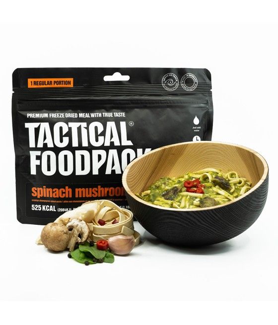 Tactical Foodpack pâtes épinards champignons repas lyophilisé randonnée