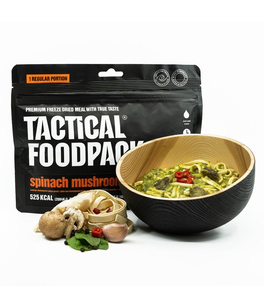 Tactical Foodpack pâtes épinards champignons repas lyophilisé randonnée