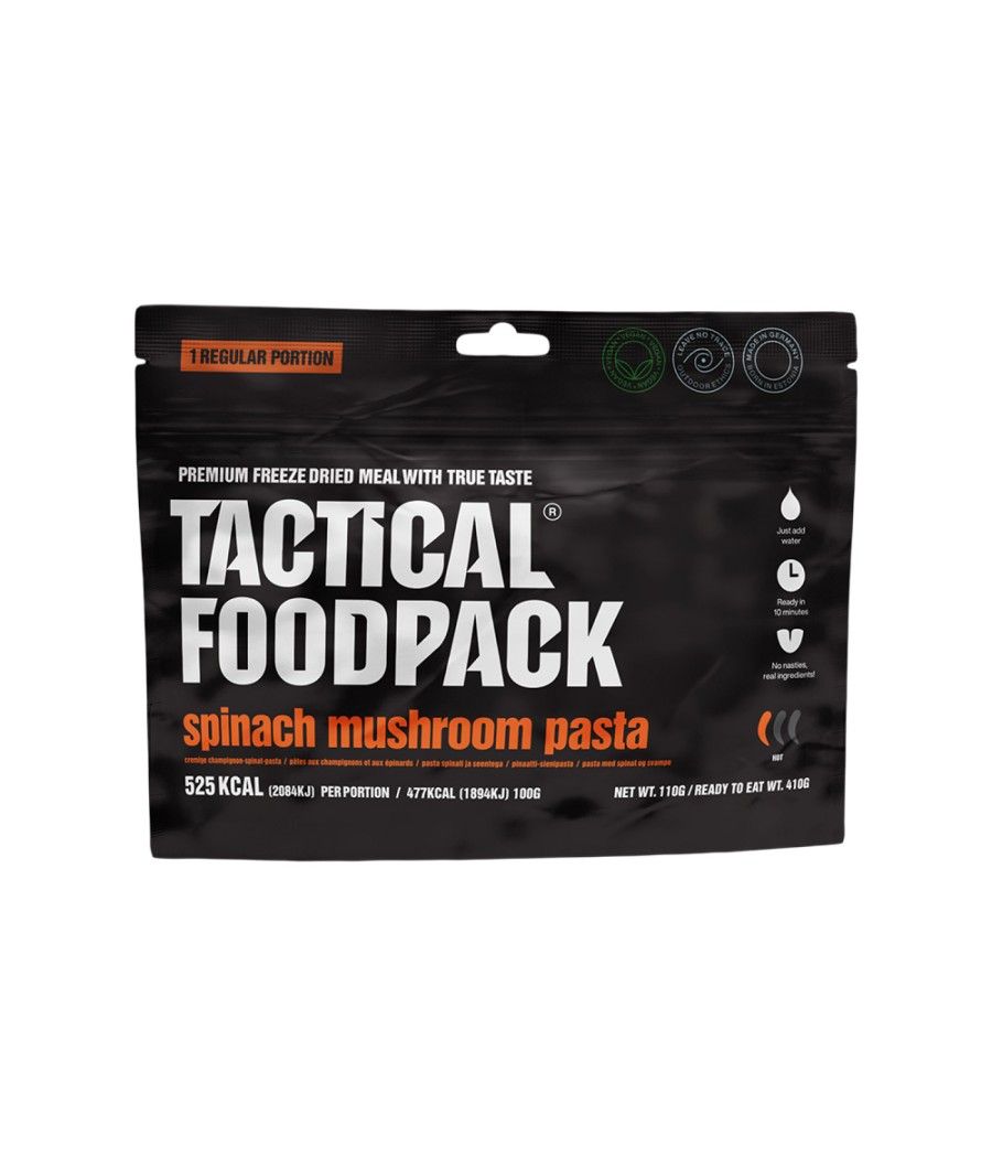 Ration de survie Tactical Foodpack pâtes épinards champignons repas outdoor