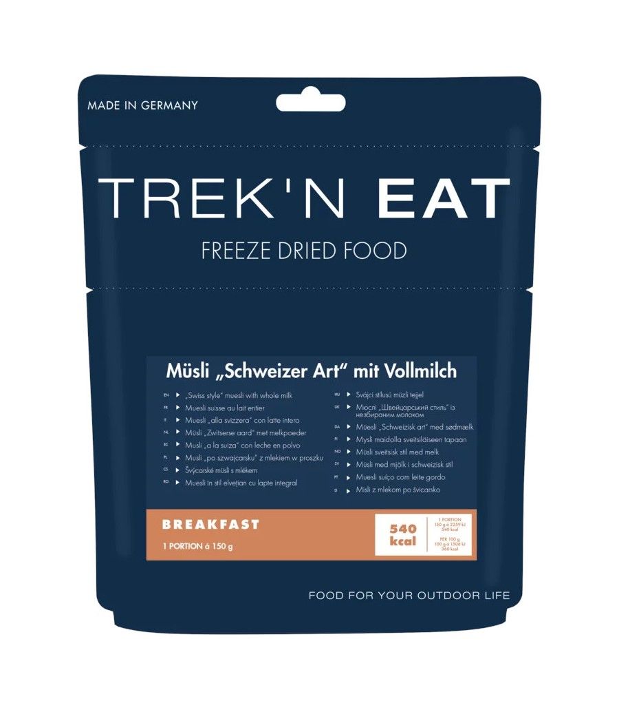 Trek’n Eat muesli suisse lait petit déjeuner lyophilisé randonnée