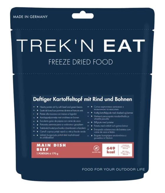 Trek’n Eat sauté bœuf pommes de terre haricots verts repas lyophilisé randonnée