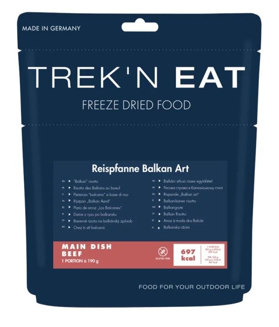 Trek’n Eat risotto Balkans bœuf repas lyophilisé randonnée