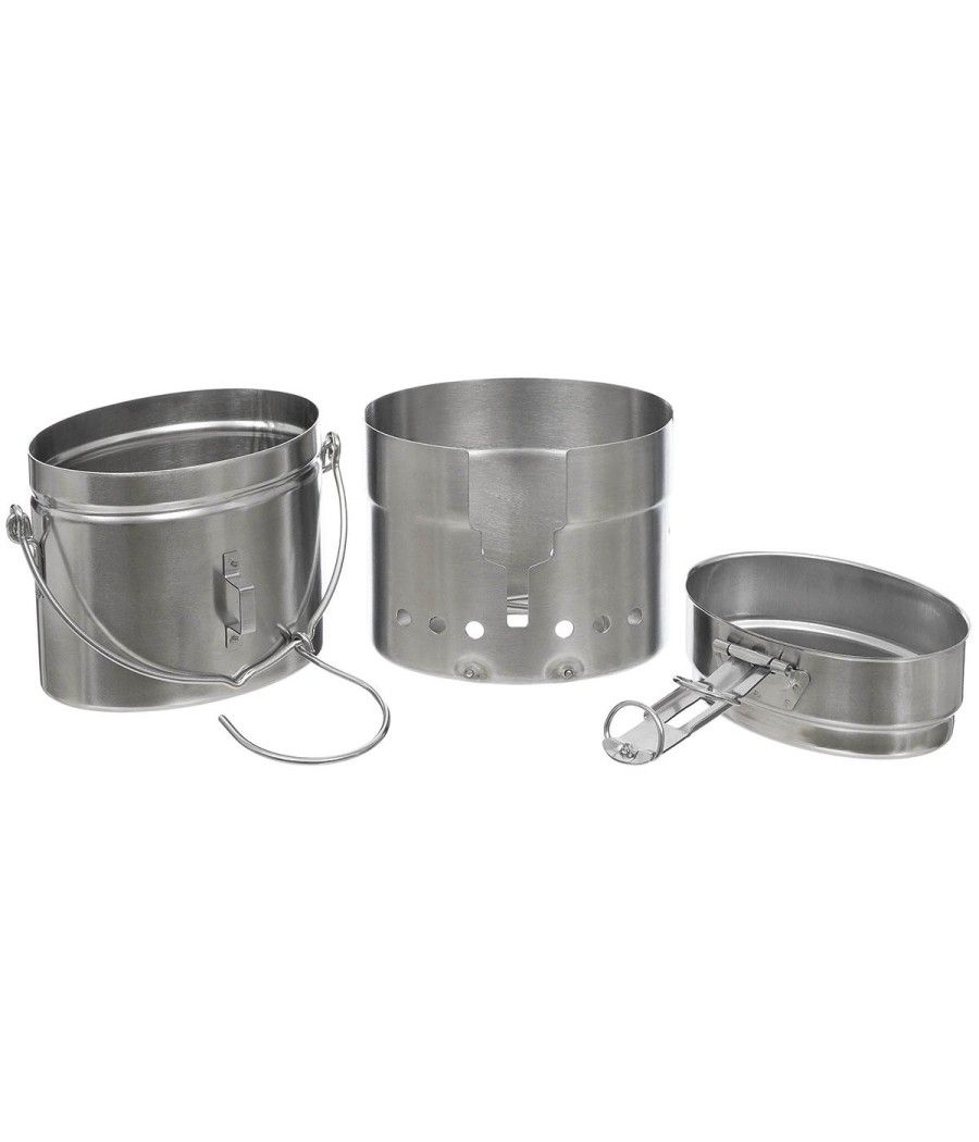 Gamelle de camping M40 avec casserole et poêle empilables
