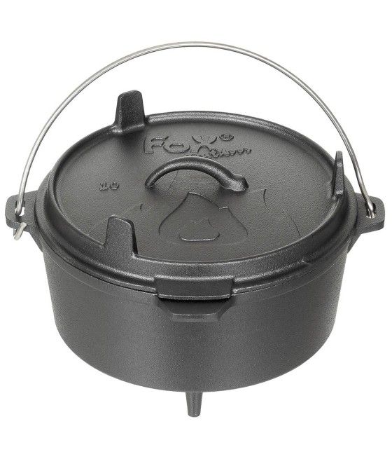 Cocotte en fonte Dutch Oven avec pieds pour cuisson au feu de camp