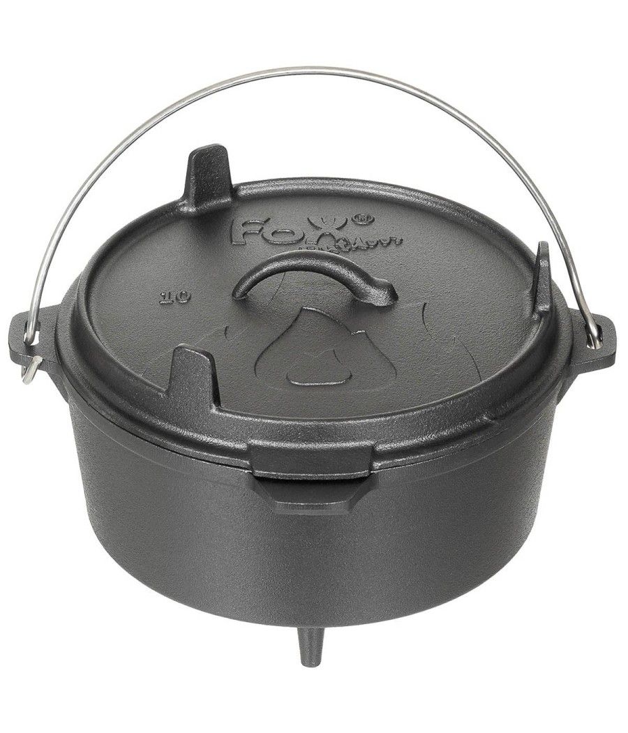 Cocotte en fonte Dutch Oven avec pieds pour cuisson au feu de camp