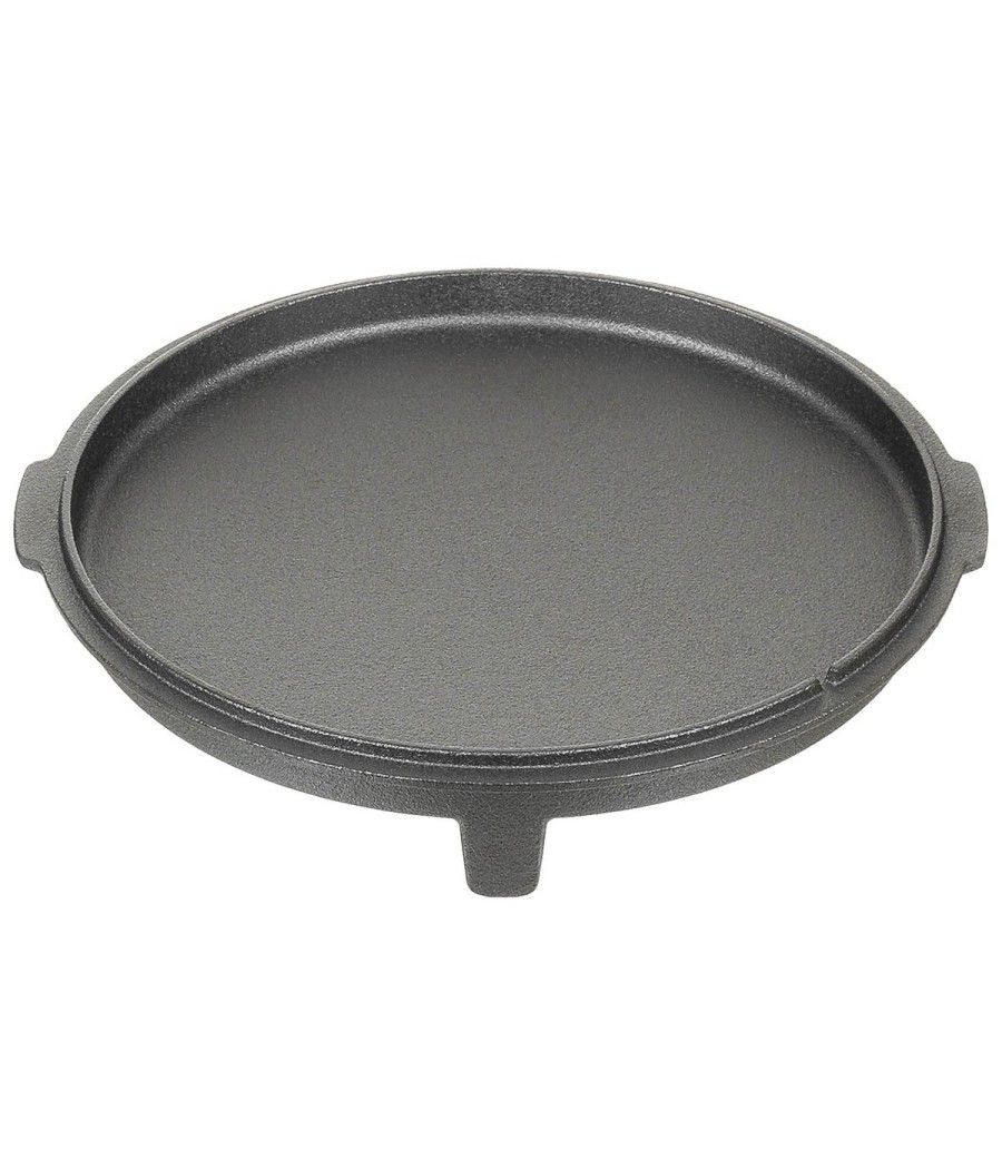 Cocotte en fonte pour bivouac suspendue à un trépied ou posée sur braises