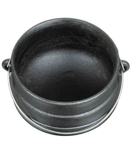 Marmite en fonte grande capacité pour cuisine au feu de camp ou trépied