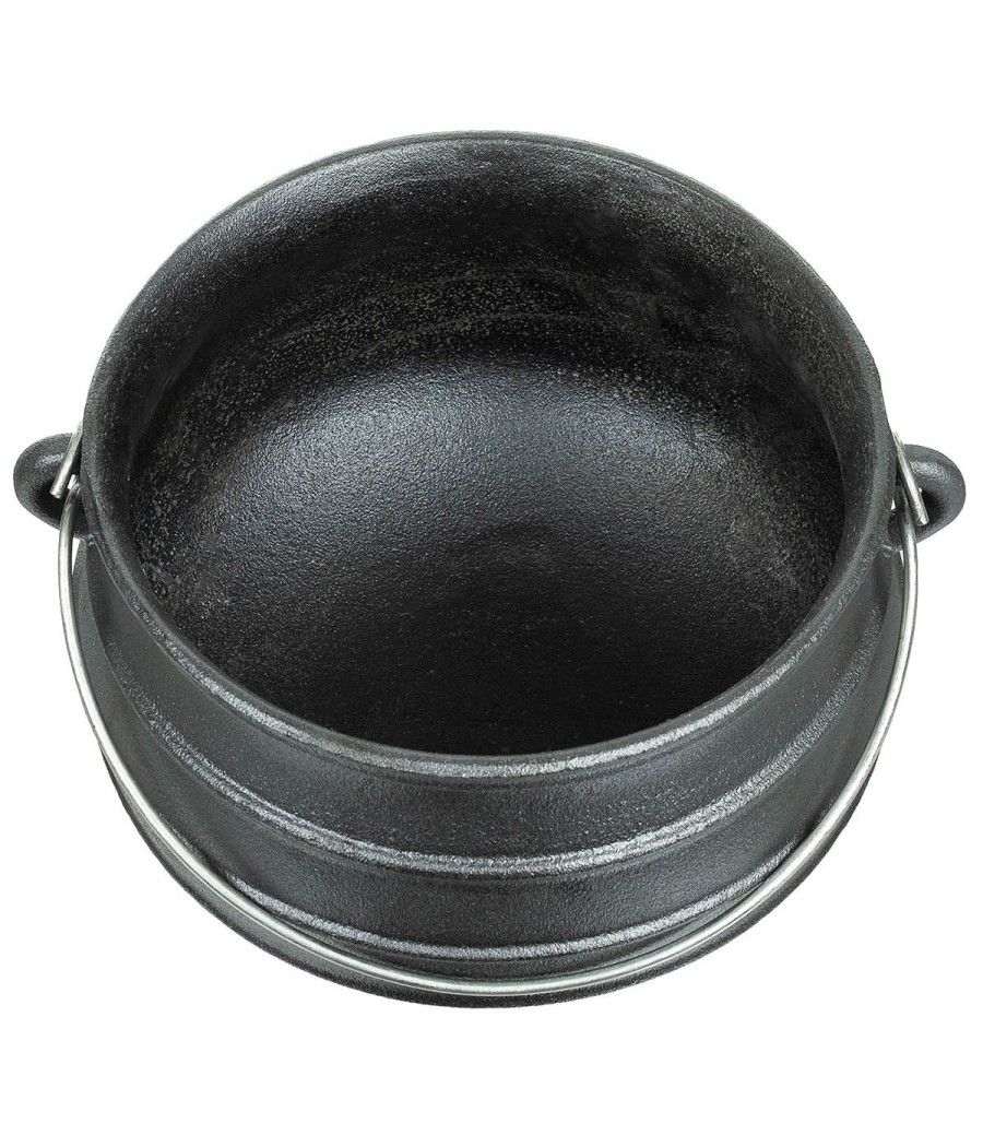 Marmite en fonte grande capacité pour cuisine au feu de camp ou trépied