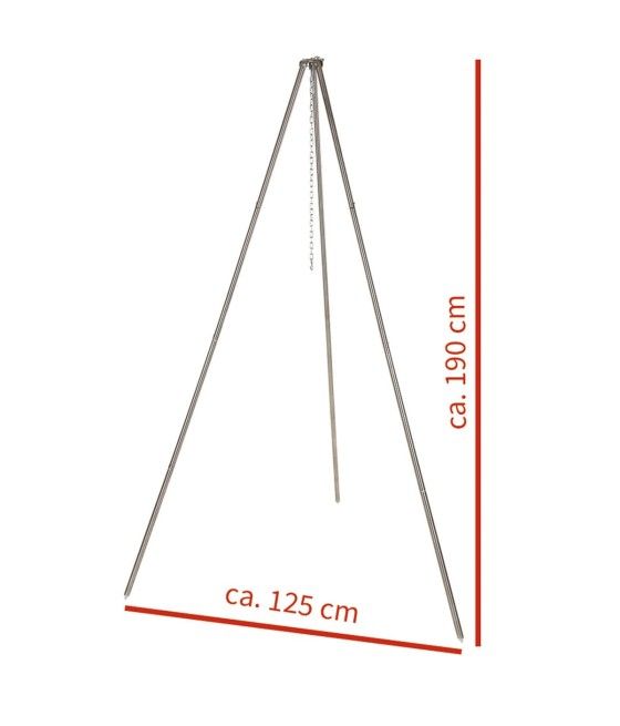 Trépied de cuisson bushcraft pour marmite ou Dutch Oven