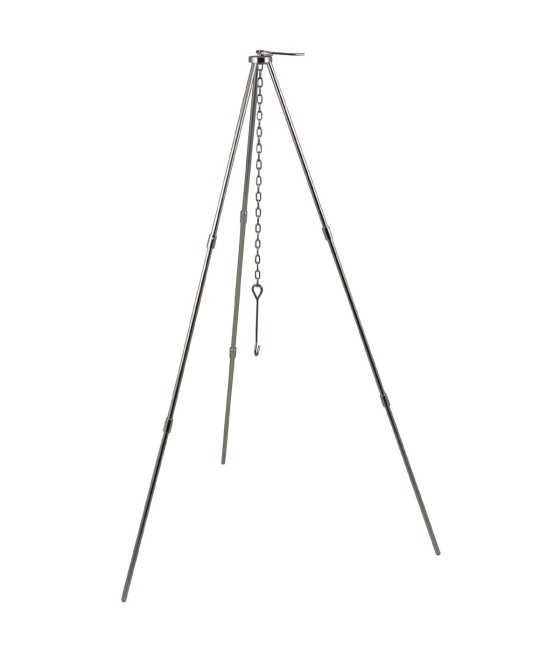 Trépied de cuisson compact 80 cm pour feu de camp et bivouac