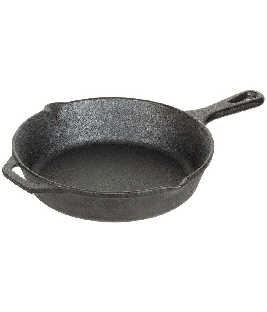 Poêle à frire en fonte 26 cm pour cuisine au feu de camp et bivouac