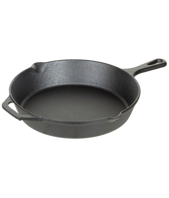 Poêle à frire en fonte 30 cm pour cuisine au feu de camp