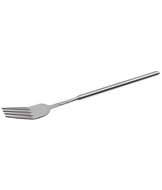 Fourchette de bivouac télescopique inox pour feu de camp camping