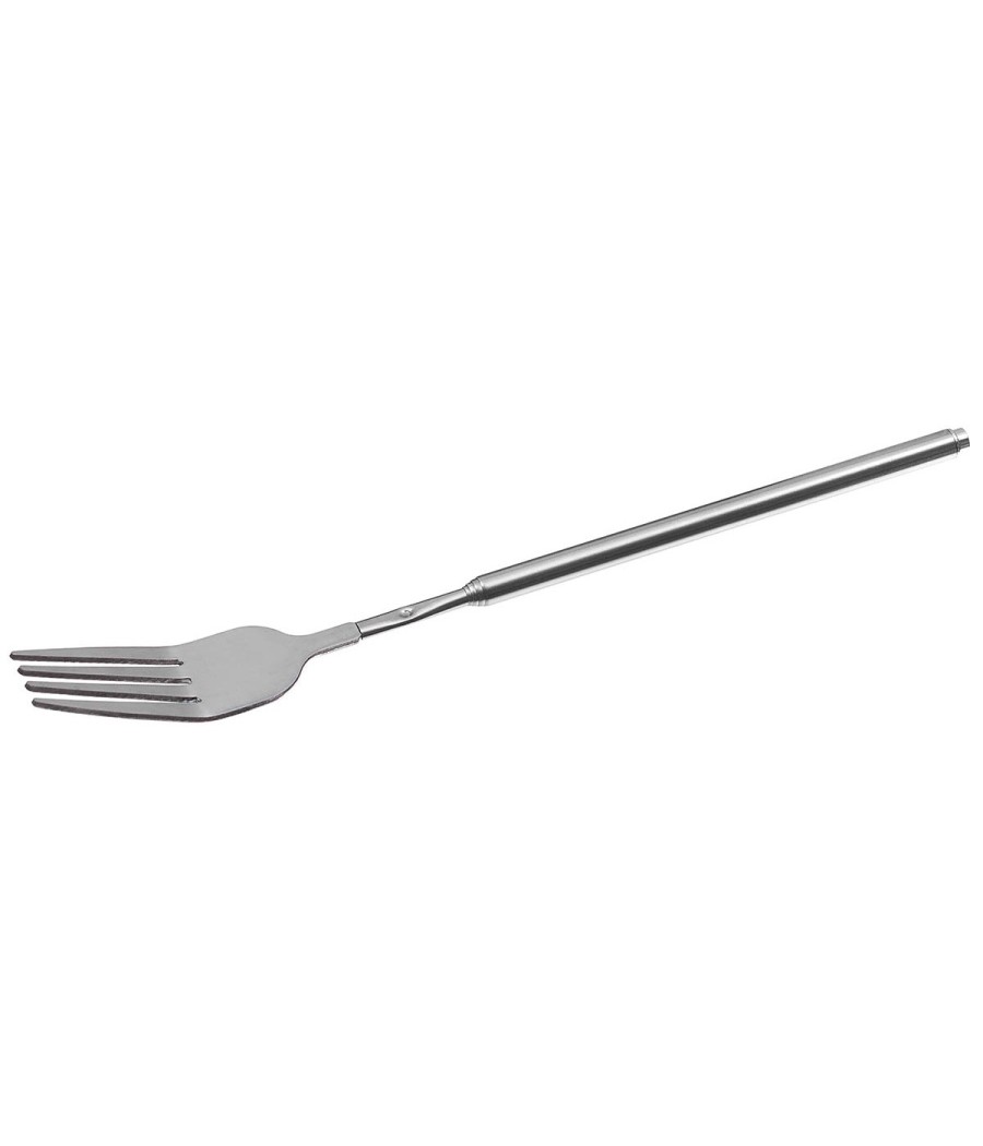 Fourchette de bivouac télescopique inox pour feu de camp camping