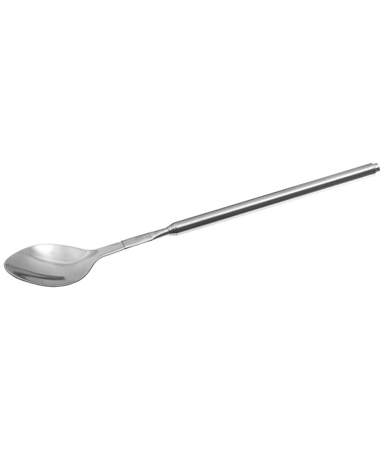 Cuillère de bivouac télescopique inox pour camping et feu de camp