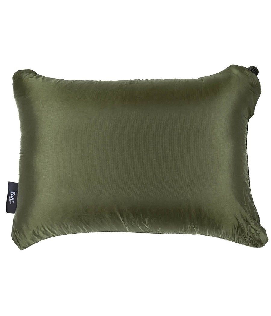 Oreiller de voyage kaki avec sac de transport