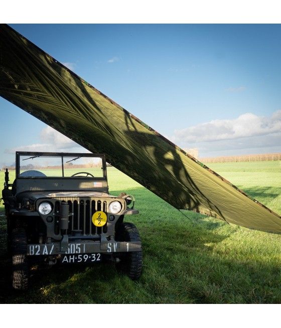 Bâche camouflage multi usages pour camping et bushcraft