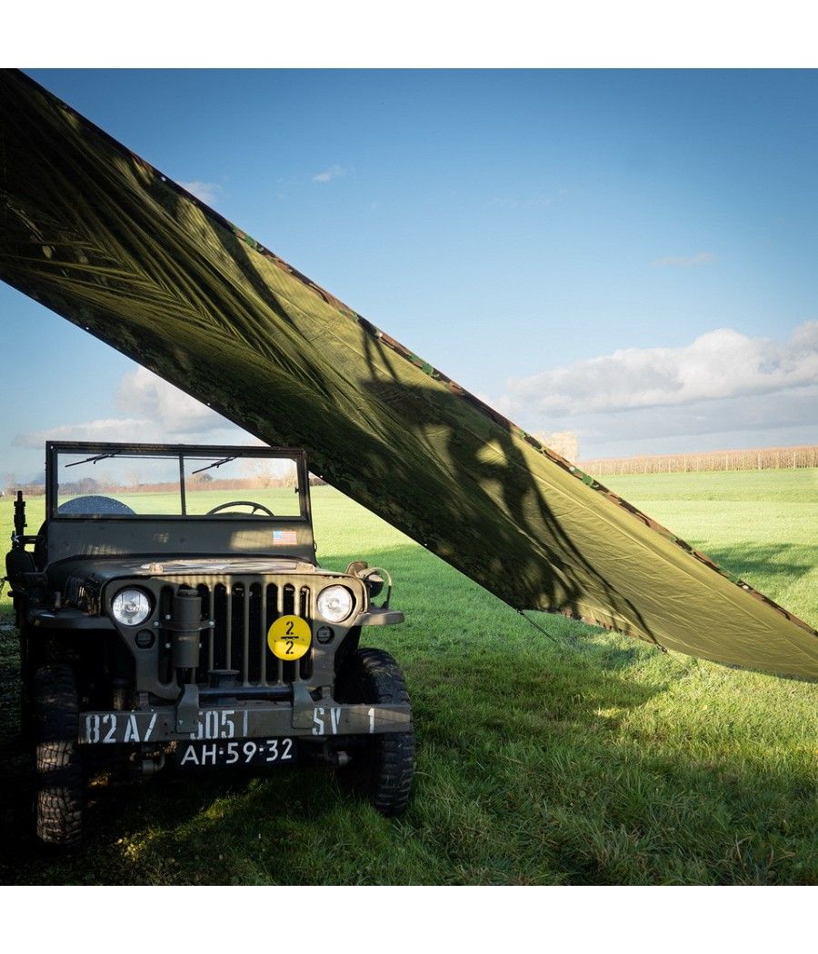 Bâche camouflage multi usages pour camping et bushcraft