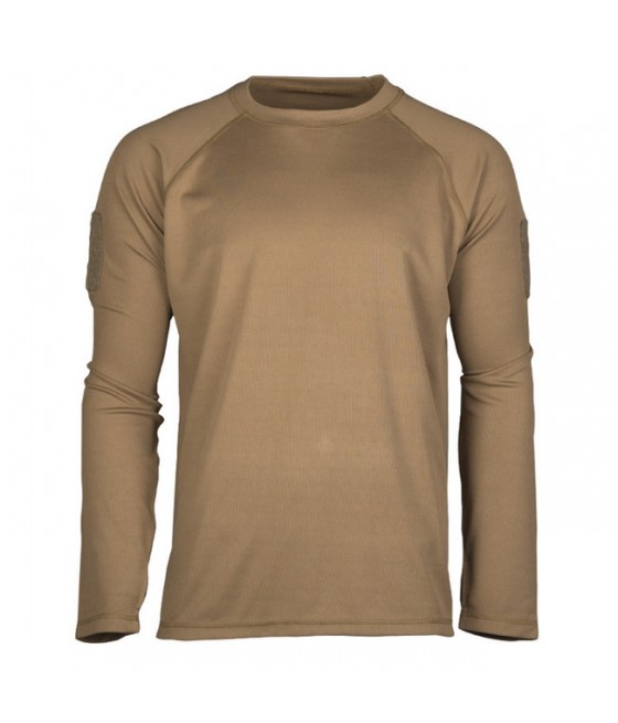 TEE SHIRT TACTIQUE MANCHES LONGUES QUICKDRY COYOTE