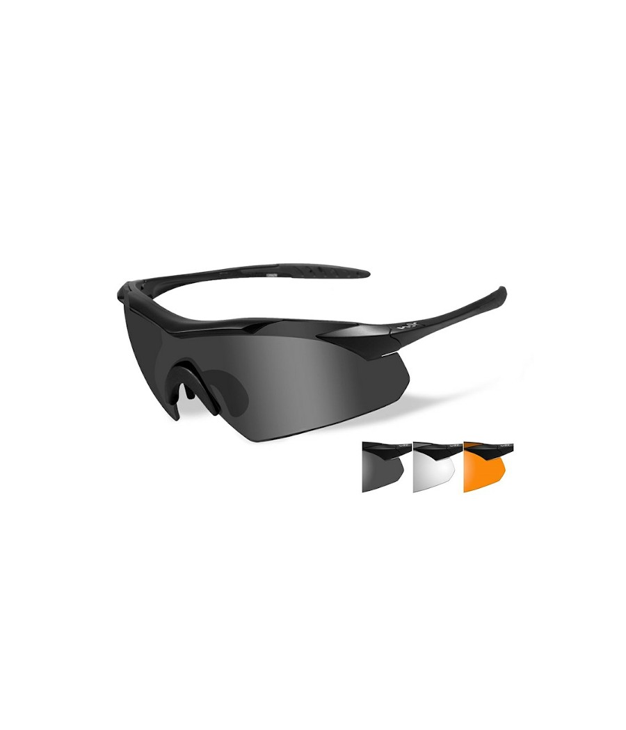 LUNETTES BALISTIQUES VAPOR NOIR WILEY X 3 ECRANS LUNETTES BALISTIQUES VAPOR NOIR WILEY X 3 ECRANS