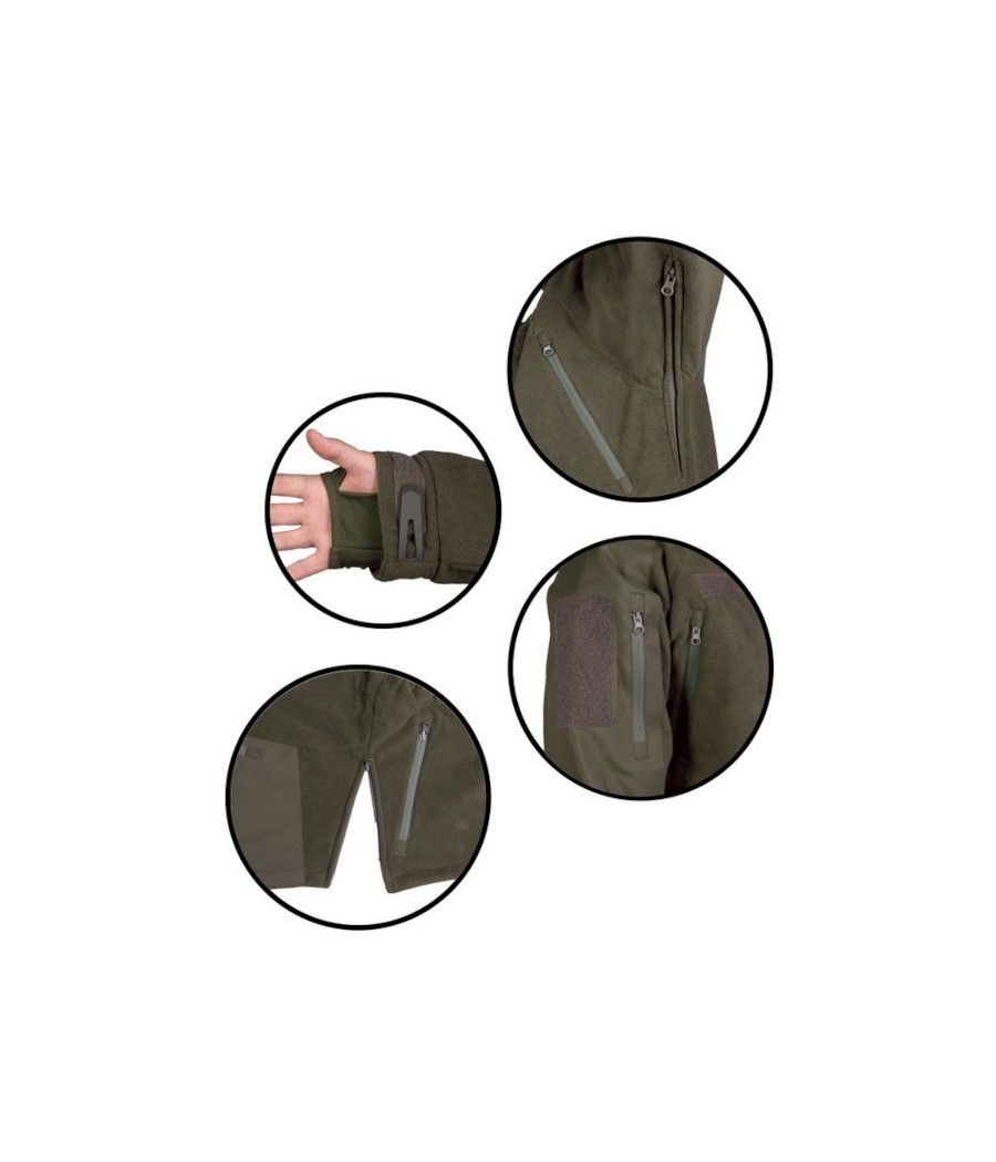 BLOUSON POLAIRE PLUS OLIVE