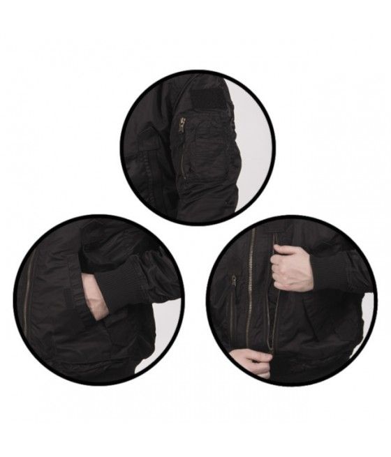 BLOUSON US TACTIQUE NOIR BLOUSON US TACTIQUE NOIR