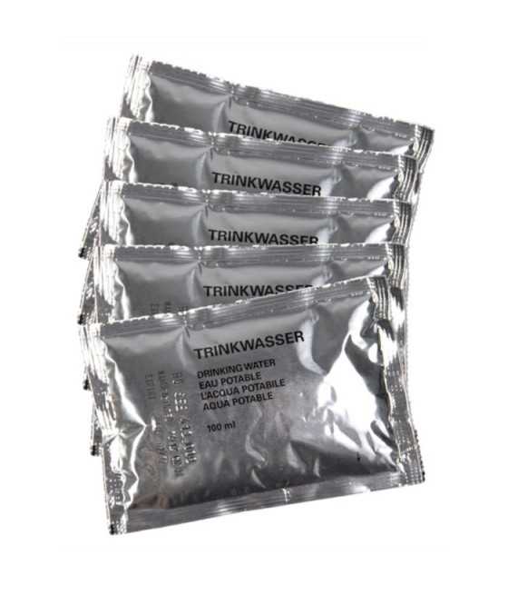 Eau potable sachet survie 100 ml ration eau urgence trekking