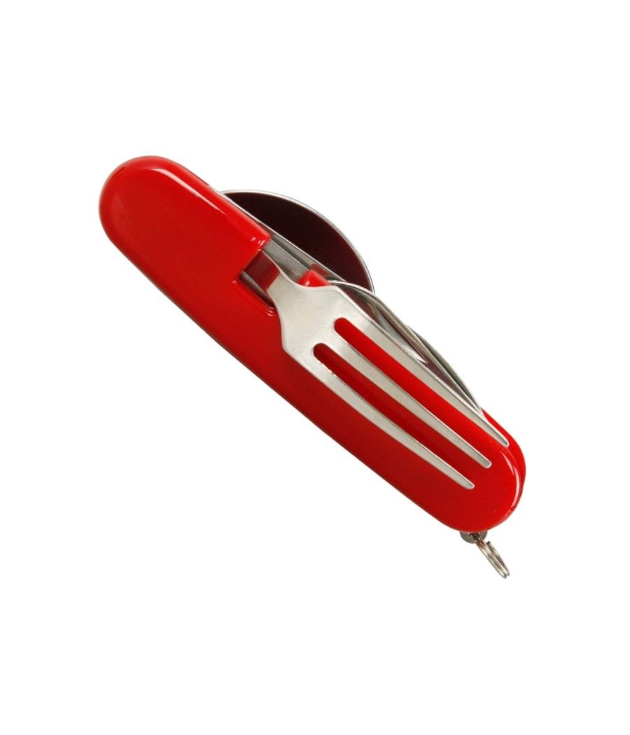 Set de couverts de bivouac BCB International rouge couteau fourchette cuillère