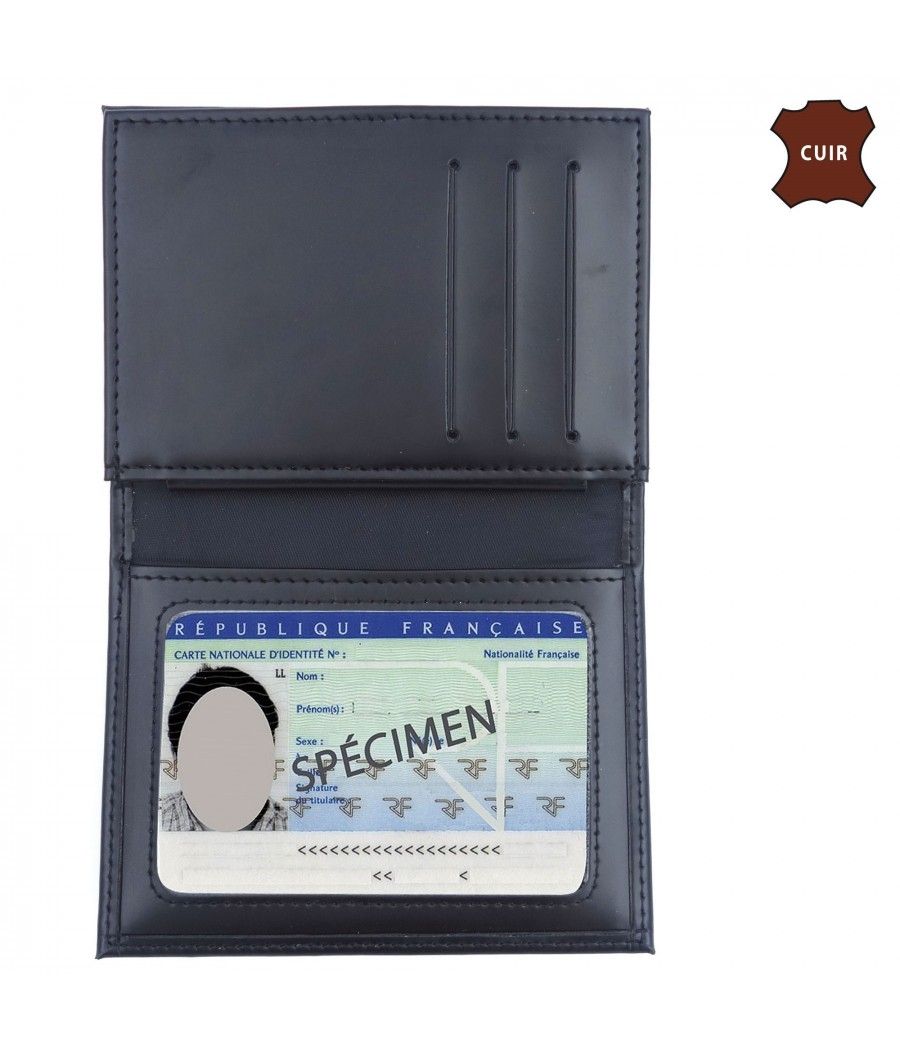 PORTE CARTE CUIR 3 VOLETS SECURITE NAVIGO