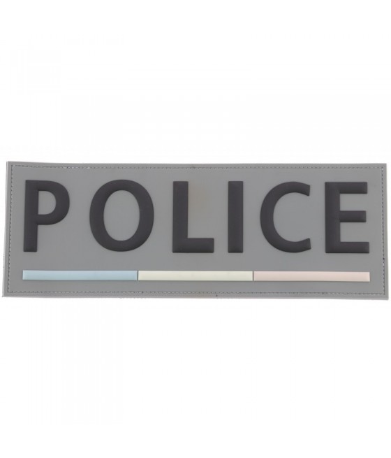 BANDEAU DORSAL POLICE FOND GRIS EN PVC